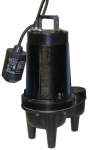 Champion Sewage Pump - 1/2 HP - 115 VAC - 20 foot cord - 109 GPM - 25 foot Head w/ Float Switch