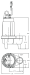 Champion Sewage Pump 1/2HP Dimensions