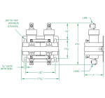 2 Pole Normally Open 35 AMP Dimensions