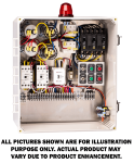 Duplex Grinder Control Panel - 208/240 Single-Phase (Basic Seal Leak & Heat Sensor Connection)