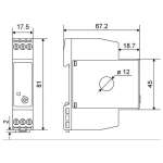 Carlo Gavazzi DIA53S Heater Burn-Out Relay Dimensions