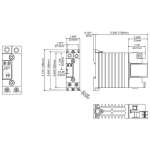 MDI Single Pole SSR Dimensions with Heat Sink