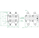 4 Pole Normally Closed 35 AMP Dimensions