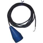 Blue Foam Filled Mercury Sewage Float - 20 Foot Cord - 13 AMPS @ 120 VAC - Normally Open - Narrow Angle