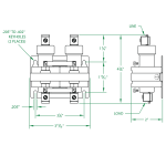 2 Pole Normally Open 60 AMP Dimensions