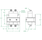 2 Pole Normally Open 30 AMP Dimensions