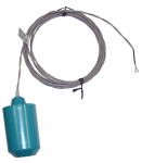 High Temp Float Switch - 10 Foot - 225°F/107°C - Normally Open - Intermediate Angle - Skived Cord Ends