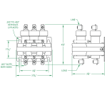 3 Pole Normally Open 35 AMP Dimensions
