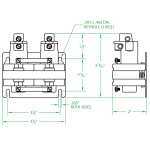 2 Pole Normally Open 35 AMP Dimensions with T-Top