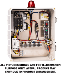 Simplex Grinder Control Panel - 208/240 Single-Phase (Separate Pump & Control Circuit)