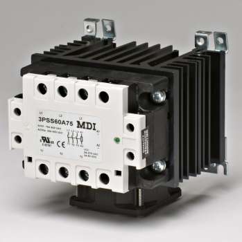 MDI 2 & 3 Pole 75 AMP SSR with Heat Sink