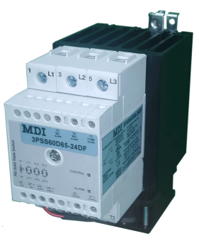 MDI 3 Pole 65 AMP SSR with Heat Sink