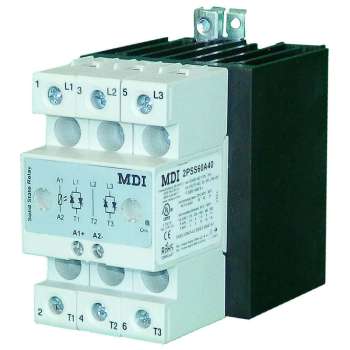 MDI 2 Pole 40 AMP SSR with Heat Sink