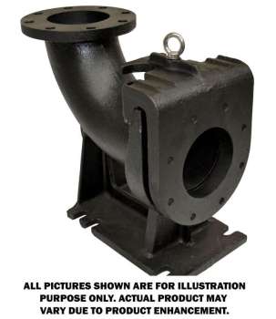 Flo Pro 6.00" ANSI Flygt Compatible Horizontal Base Elbow