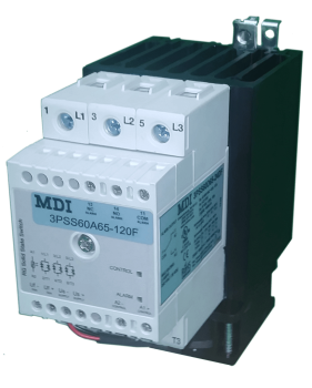 MDI 3 Pole 65 AMP SSR with Heat Sink